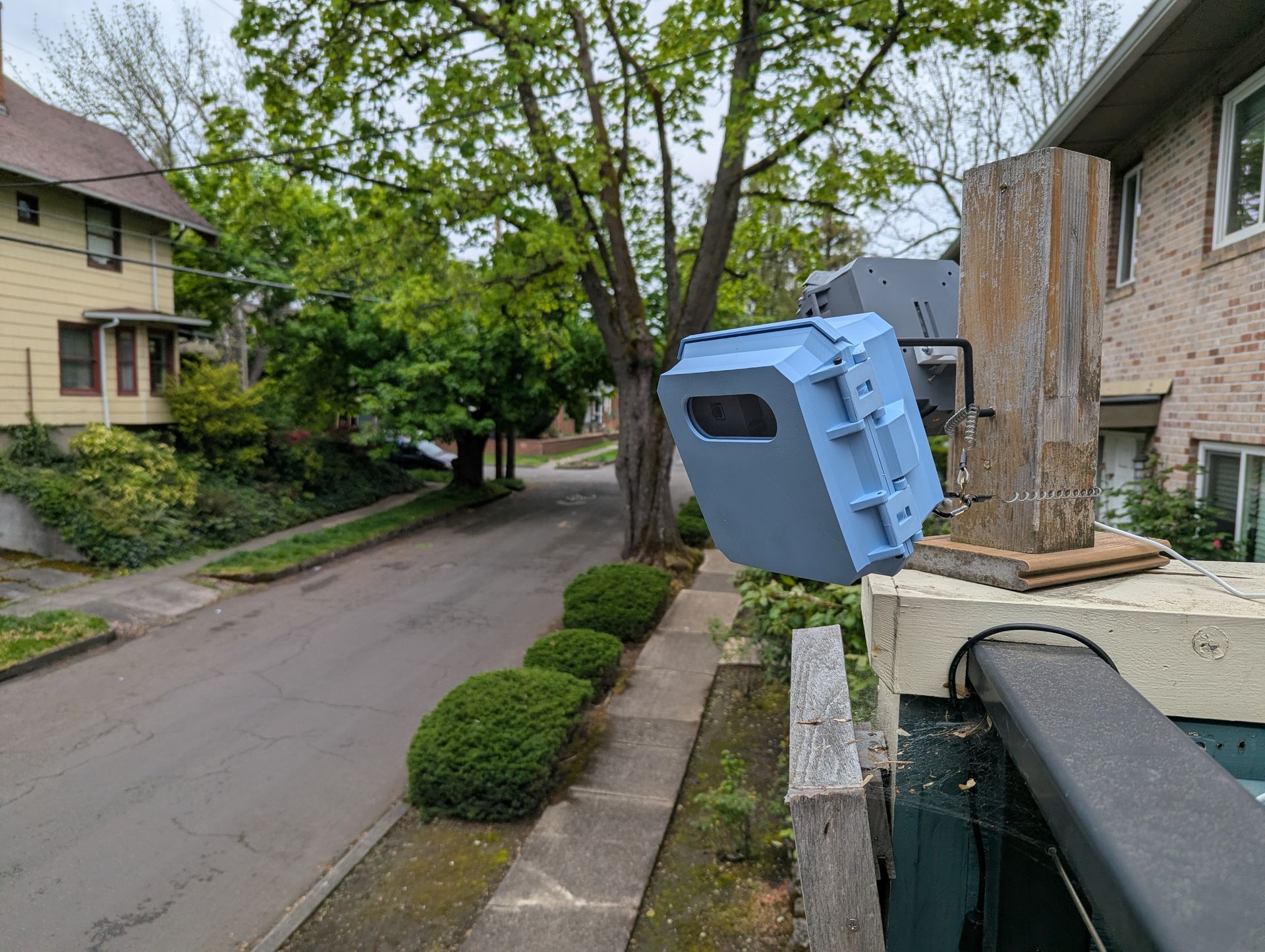 mounted outside